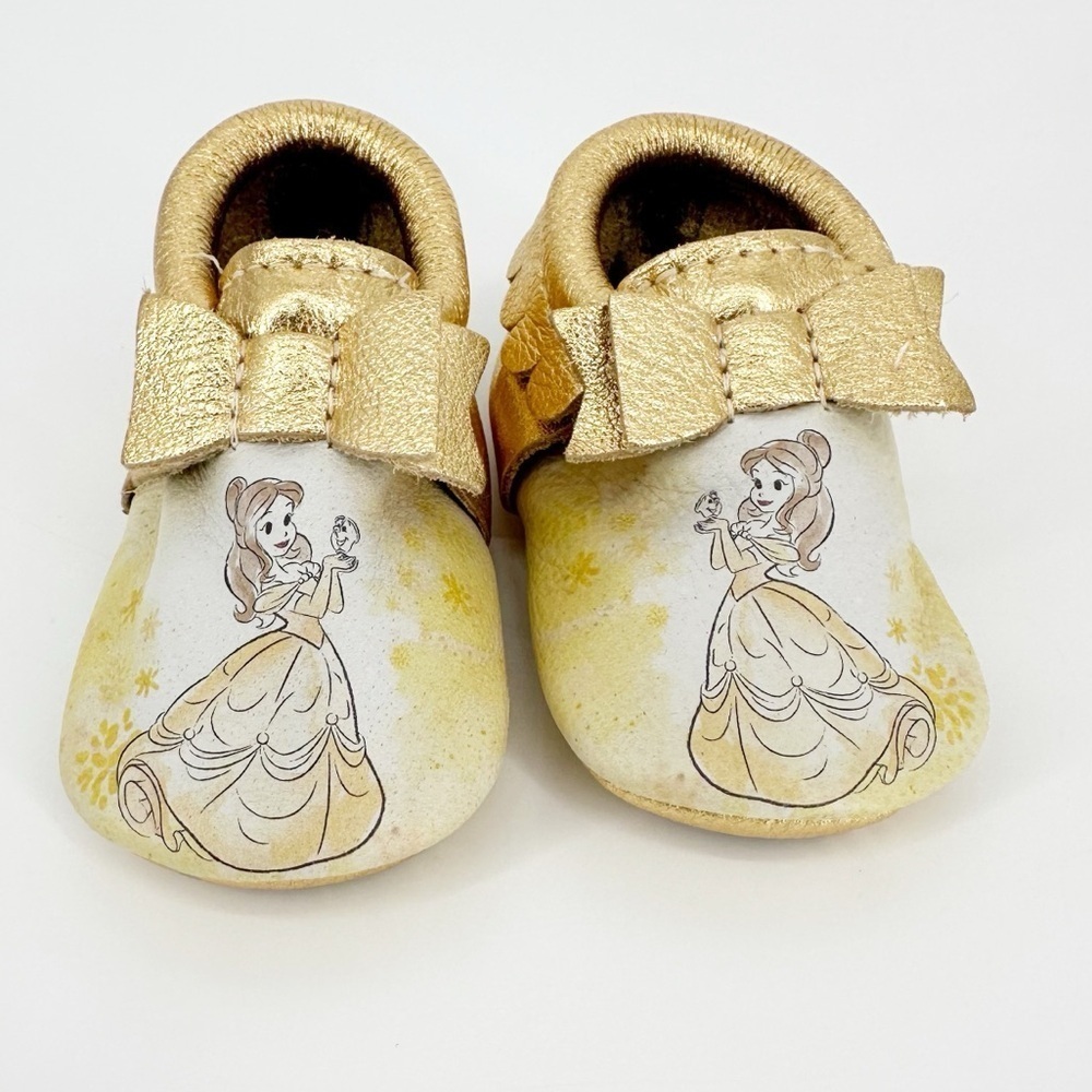 Freshly Picked Princess Belle Baby Shoes Hard Sole Size 3